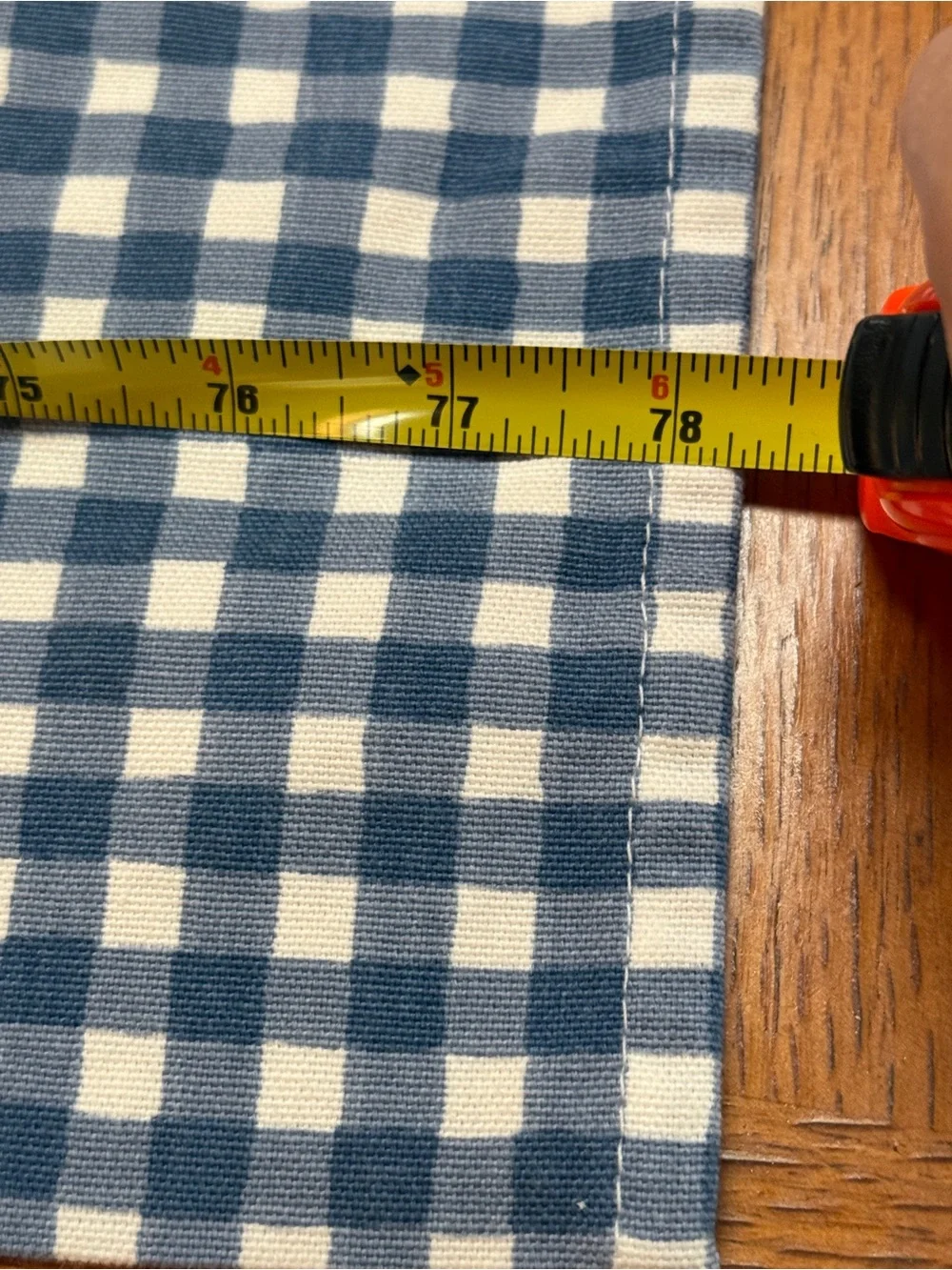 Waverly blue and white gingham check Valances set of 3 - 78”x15”